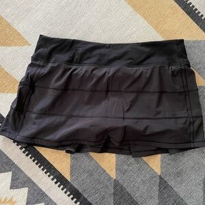 Lululemon black skort Size 10 regular pleated in back